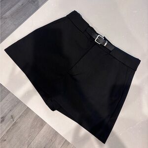 Zara Black Tailored Skort with Belt